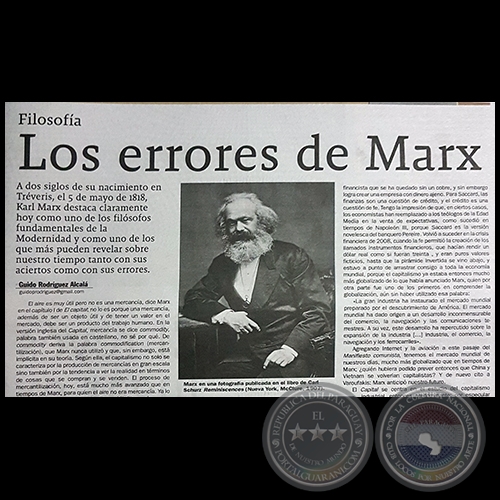 LOS ERRORES DE MARX - Por GUIDO RODRÍGUEZ ALCALÁ - Domingo, 06 de Mayo de 2018